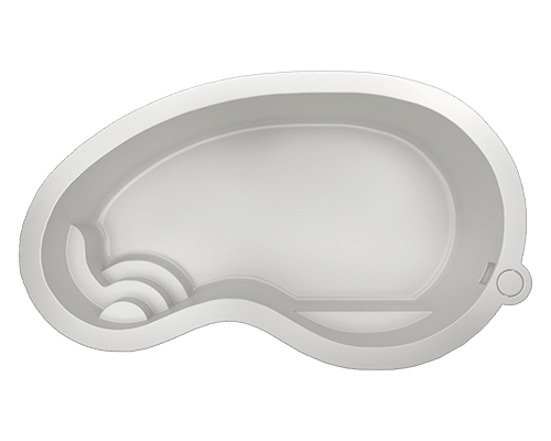 Vue 3D piscine coque australienne modèle Freedom 2000