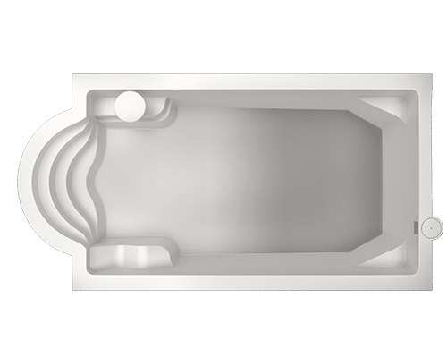 Vue 3D piscine coque australienne modèle Grecian