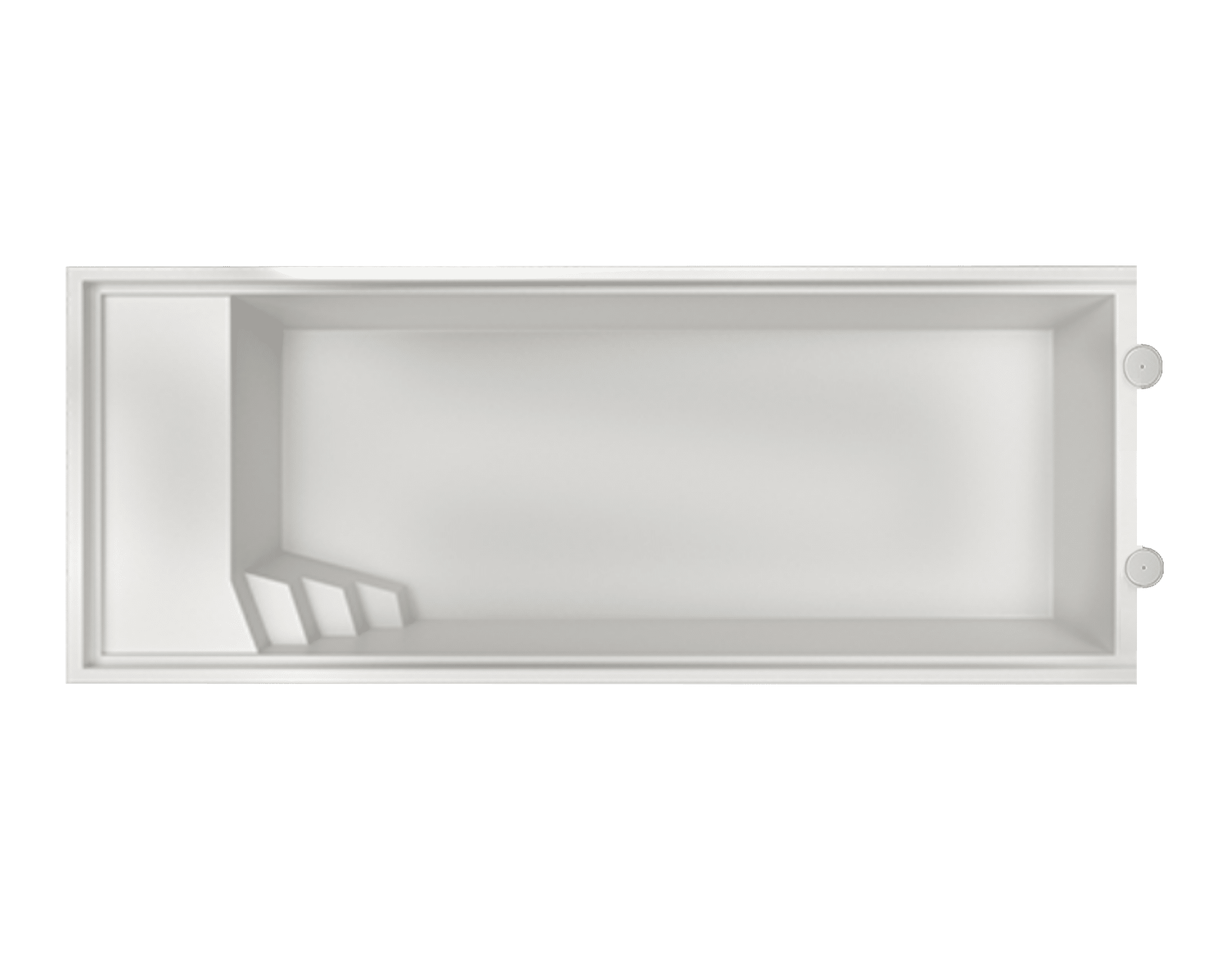 Vue 3D piscine coque australienne modèle Malibu