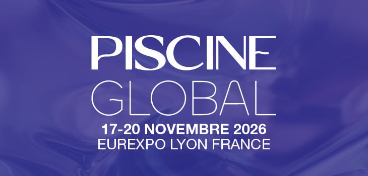 Bannière du salon Piscine Global 2026 : 17-20 novembre 2026, Eurexpo Lyon, France